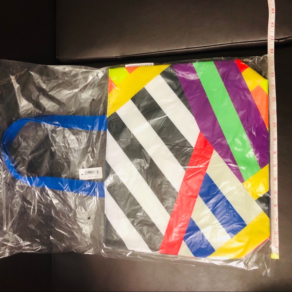 Multi color rainbow Shopping bag.